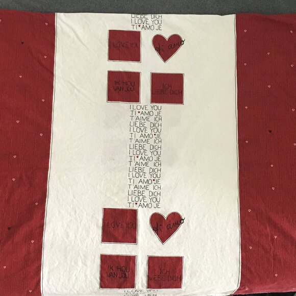 Other - Red and white twin sheet
